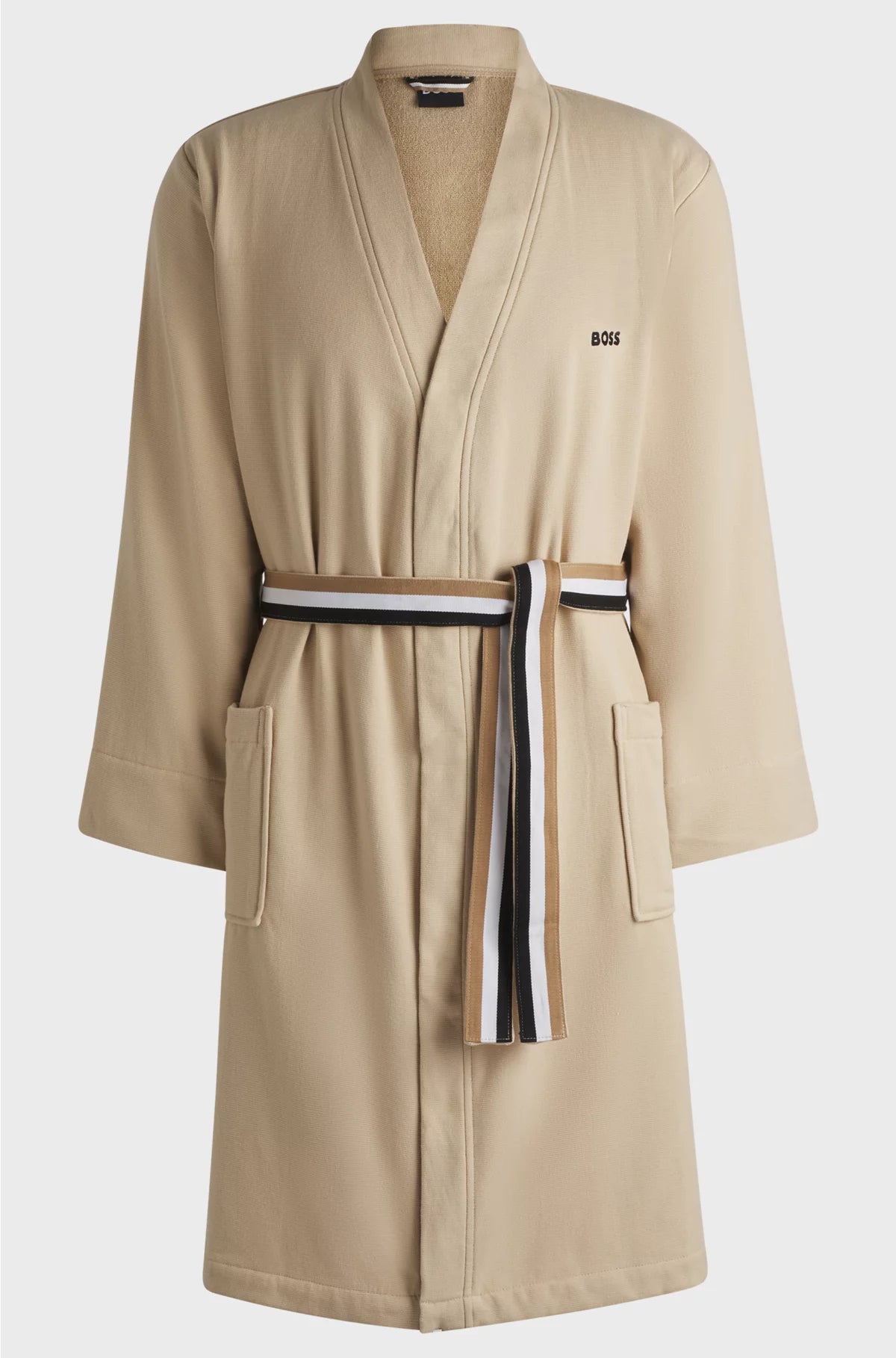 COTTON-TERRY DRESSING GOWN WITH QUICK-DRY INNER